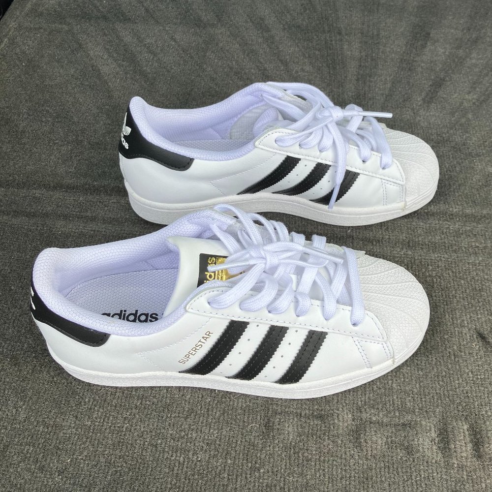 Adidas women's Superstar white shoes